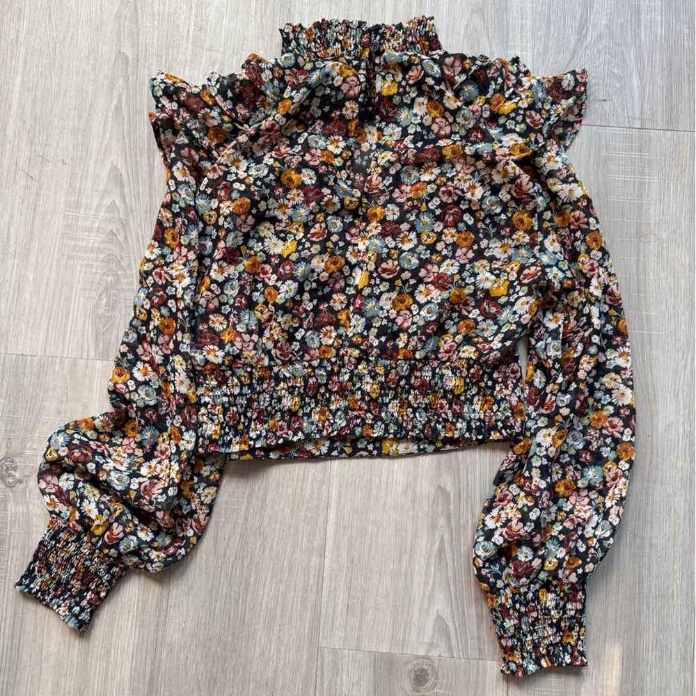 Zara Multicolor Floral Blouse - Picture 7 of 8